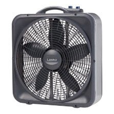 Sample box fan with built-in fan shroud via Lasko