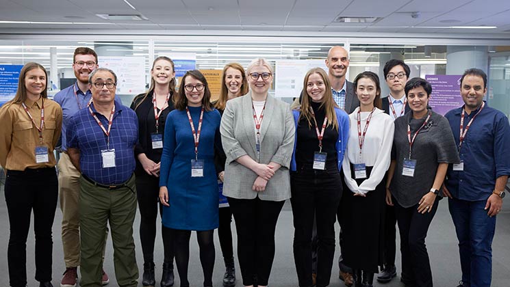 A group of students and researchers in the Healthy Buildings program